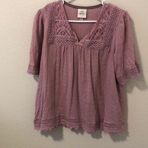 Purple lace blouse